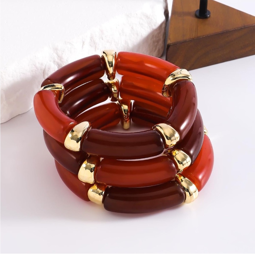 3 Pcs Stretch Stacking Bangle Set - Picture 2 of 5